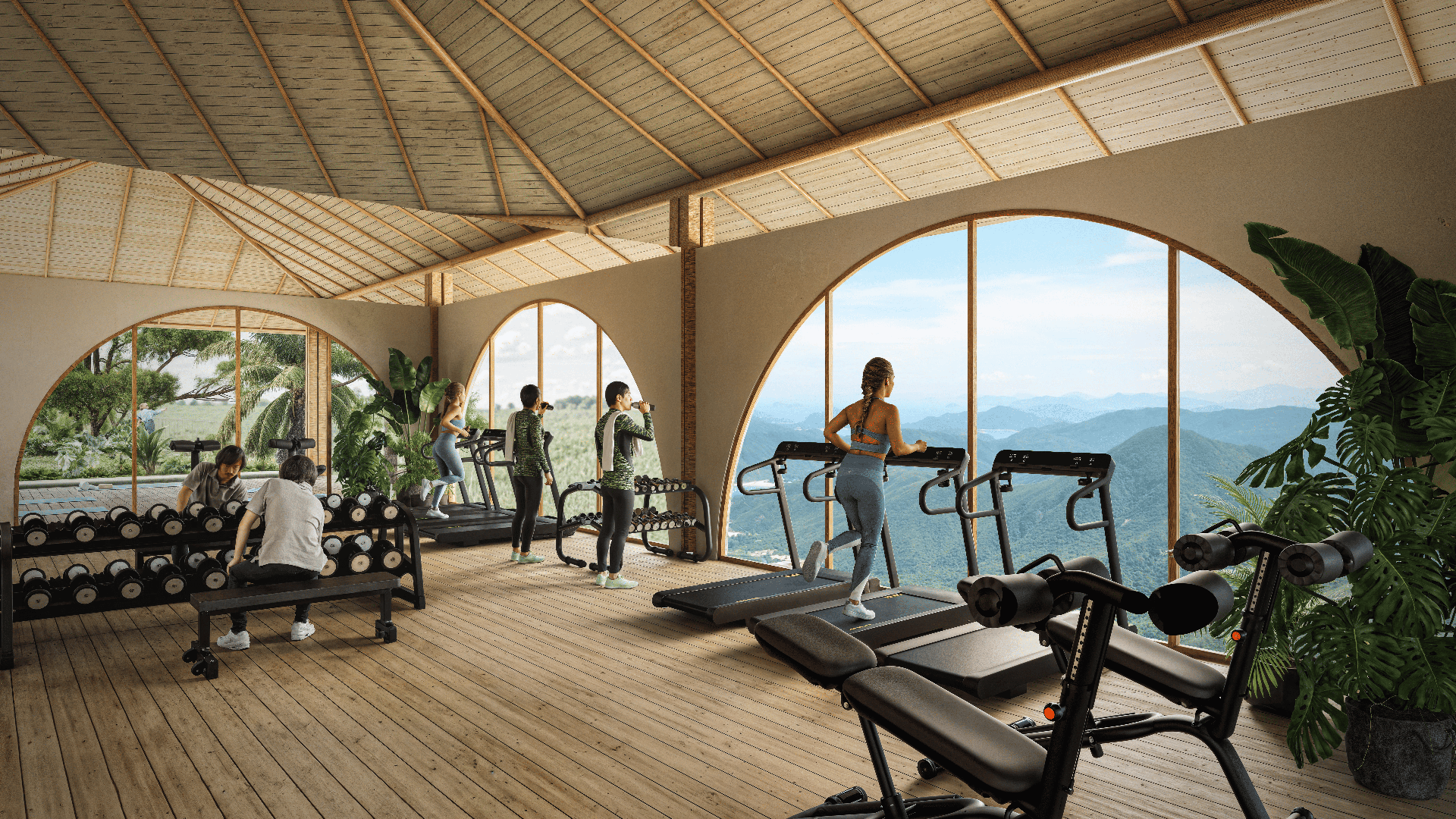 Gym met uitzicht