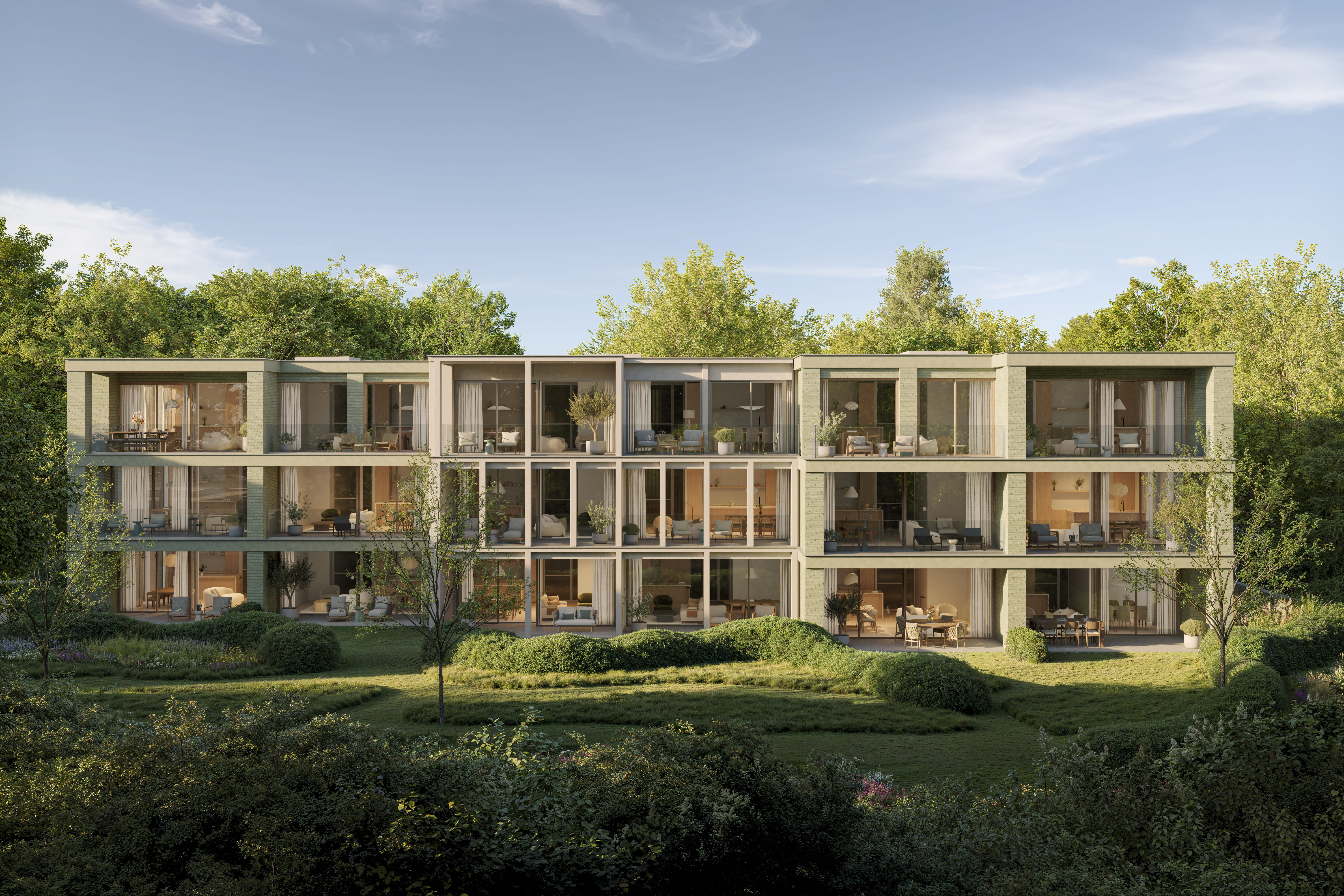 Frontaal zicht residentie B