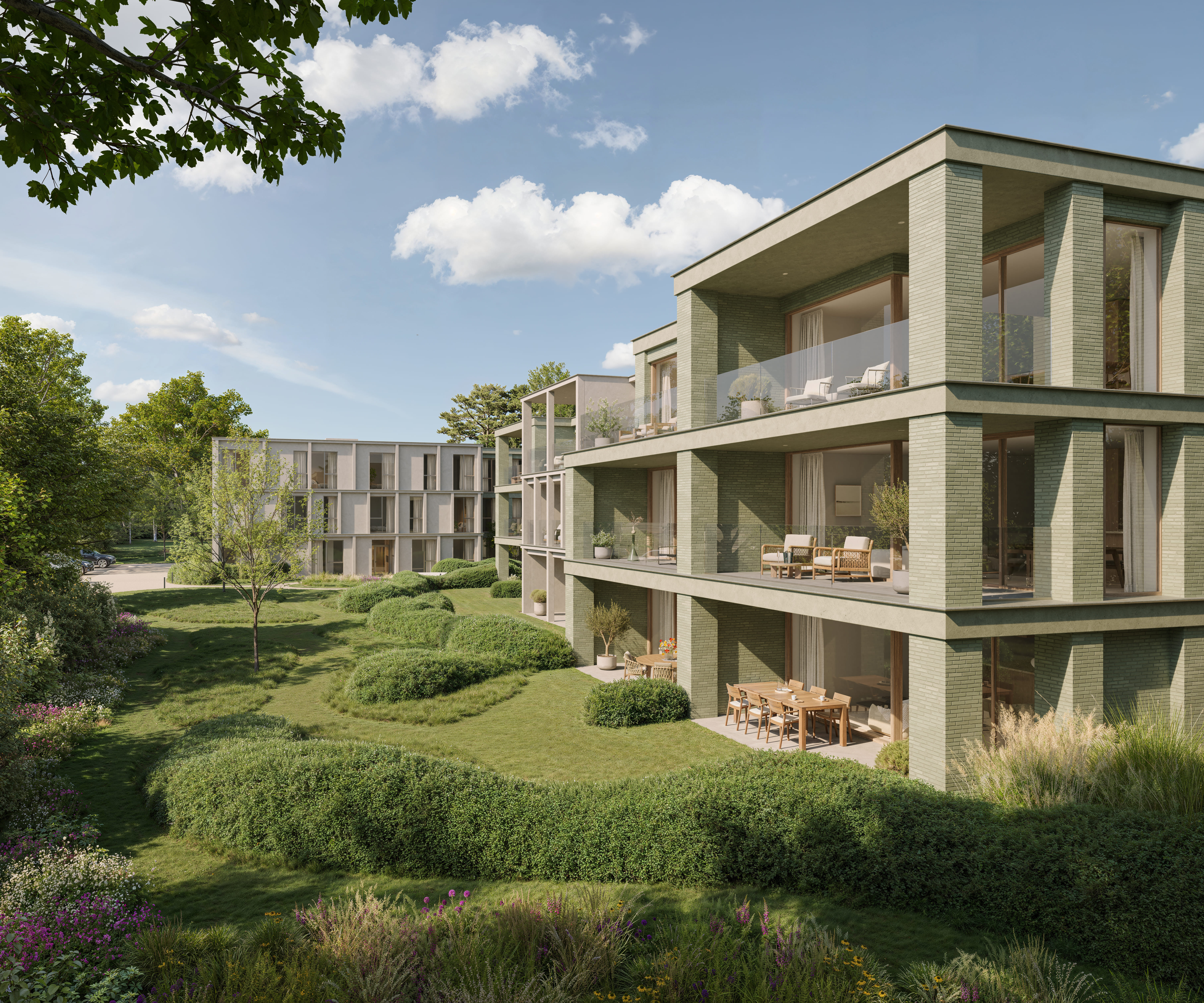 Huyze Verde — hoekzicht residentie aan Park Ter Elst, Waregem