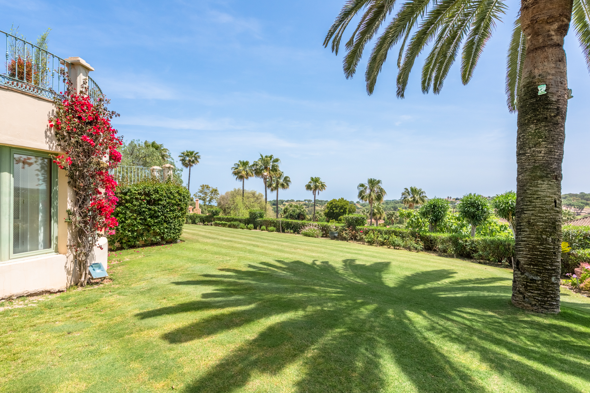 Mediterranean garden and pool at the villa