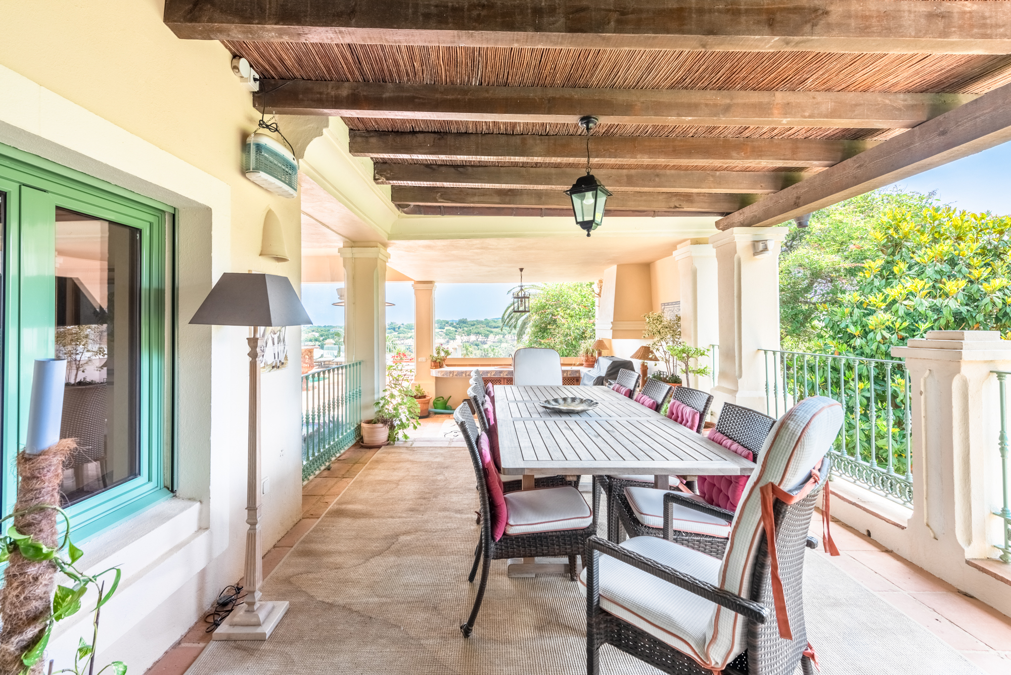 Family kitchen with seating area and island