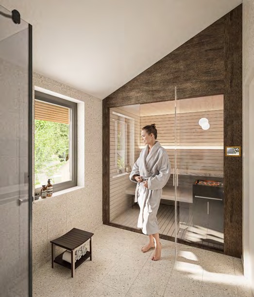 Luxe badkamer met sauna