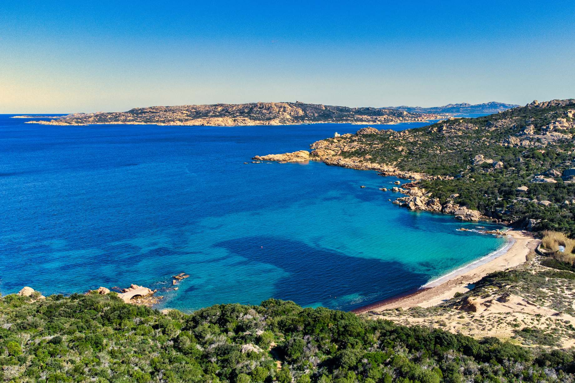 Coastline of Palau on the Costa Smeralda