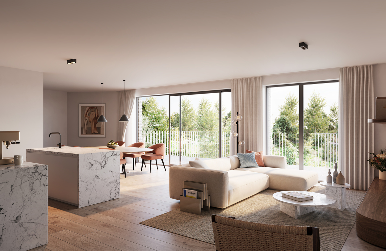 Modern interieur Kuringen Park appartement met open keuken en leefruimte
