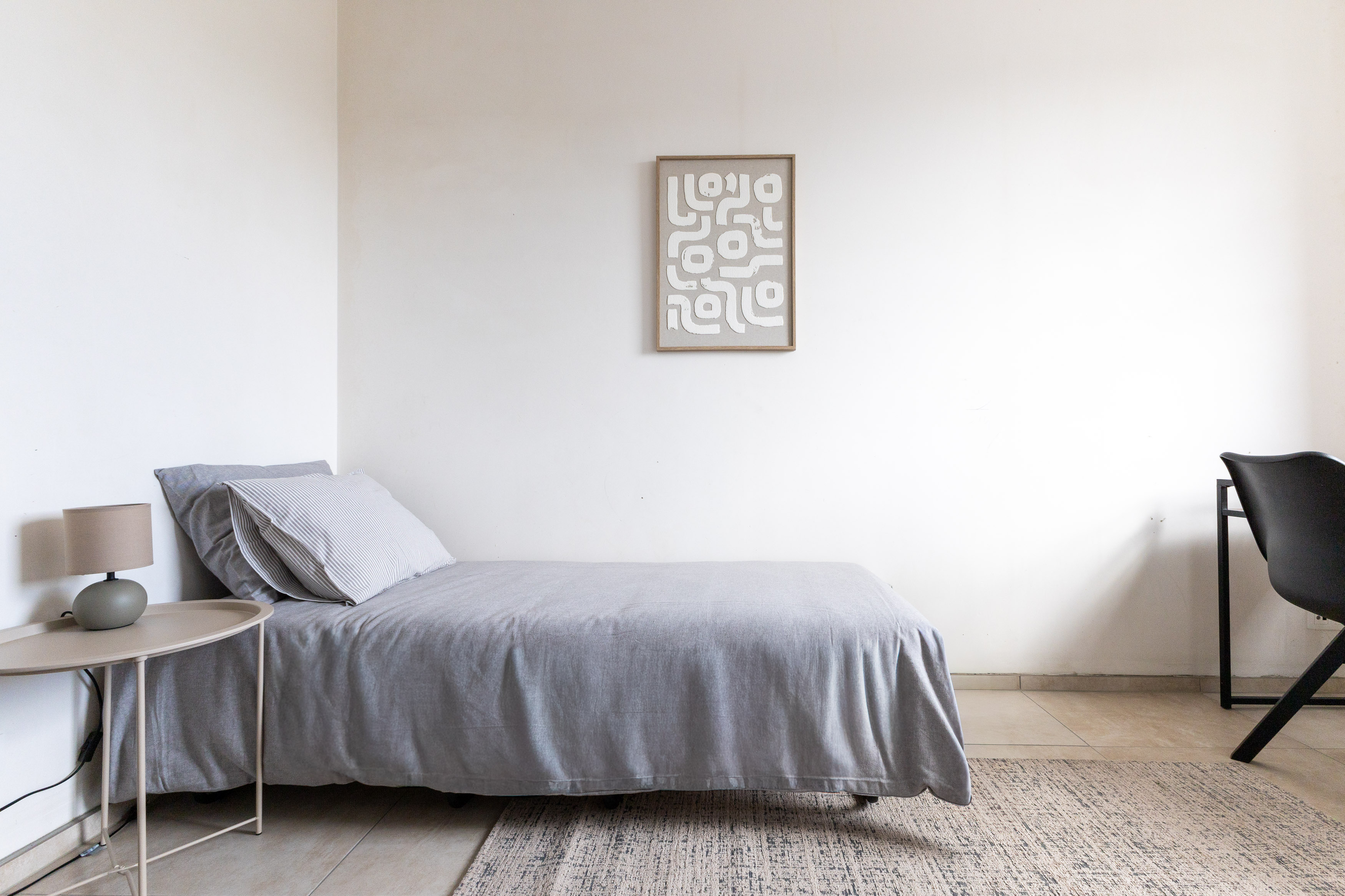 Ingerichte slaapkamer duplex
