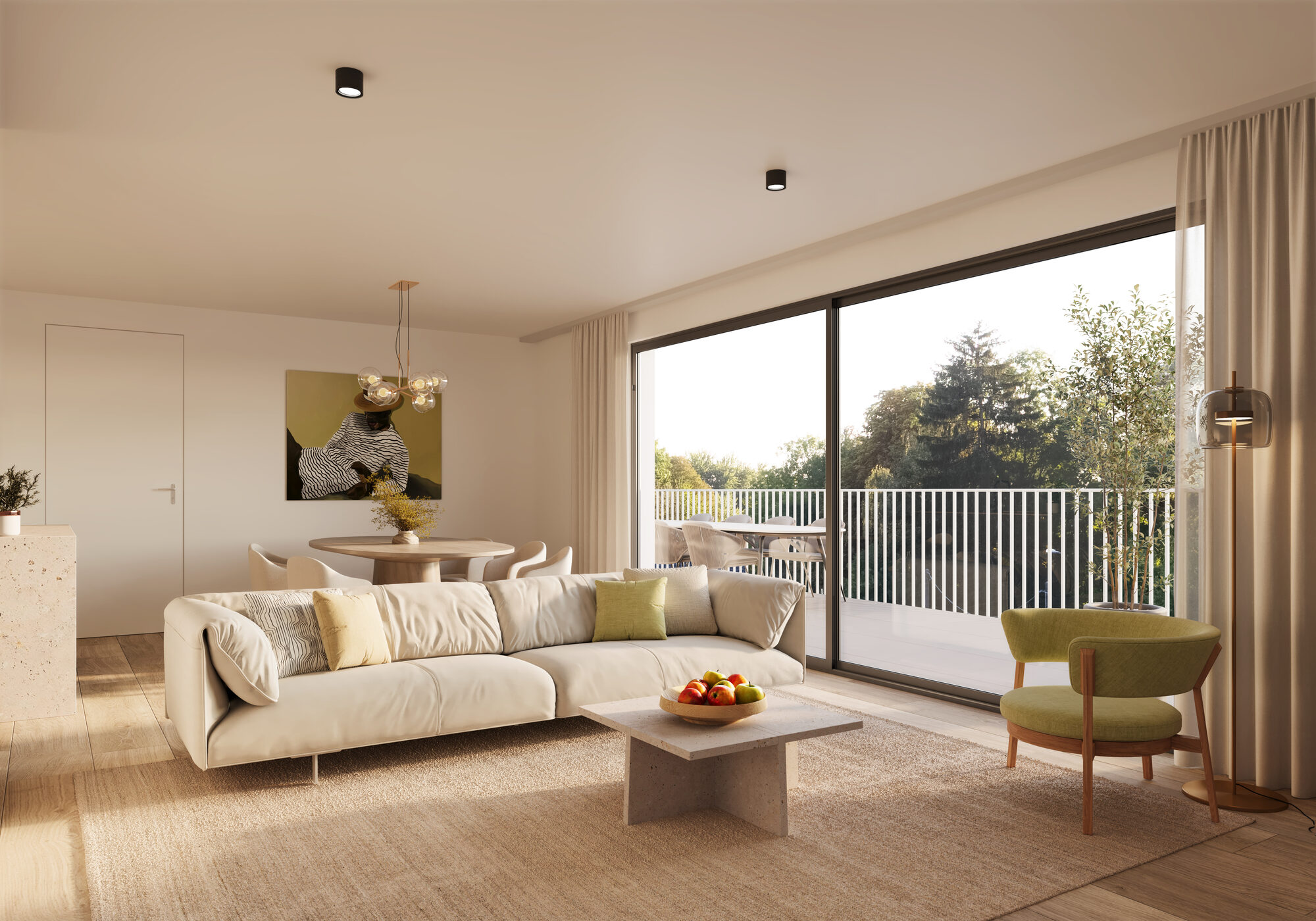 Terras van het penthouse