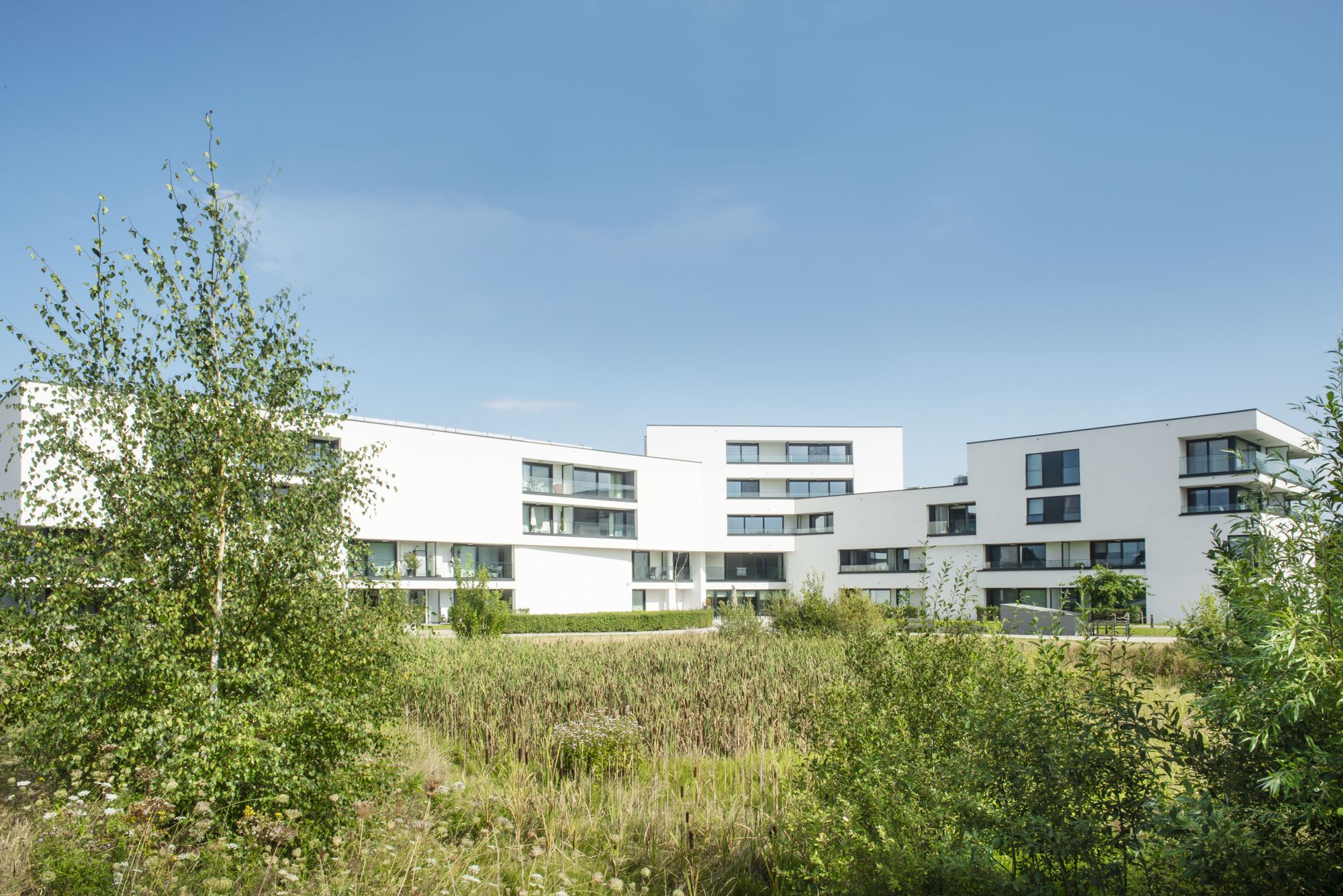 Het gebouw van Residentie Vijverhof in Zwevegem