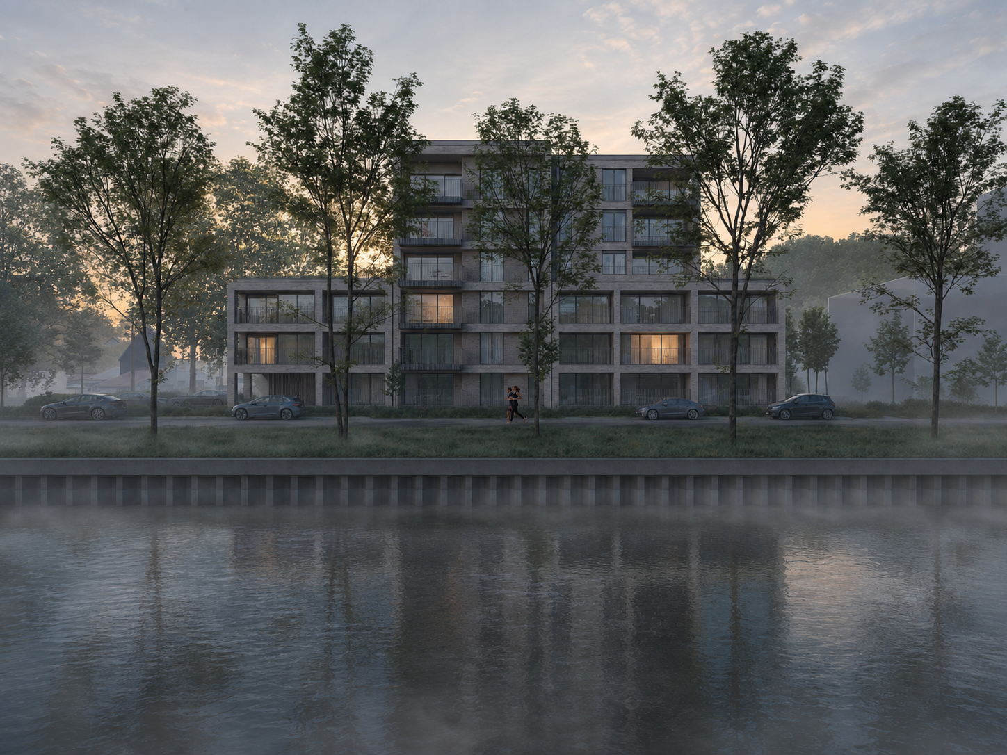Appartementen van Residentie Waterkant aan het water