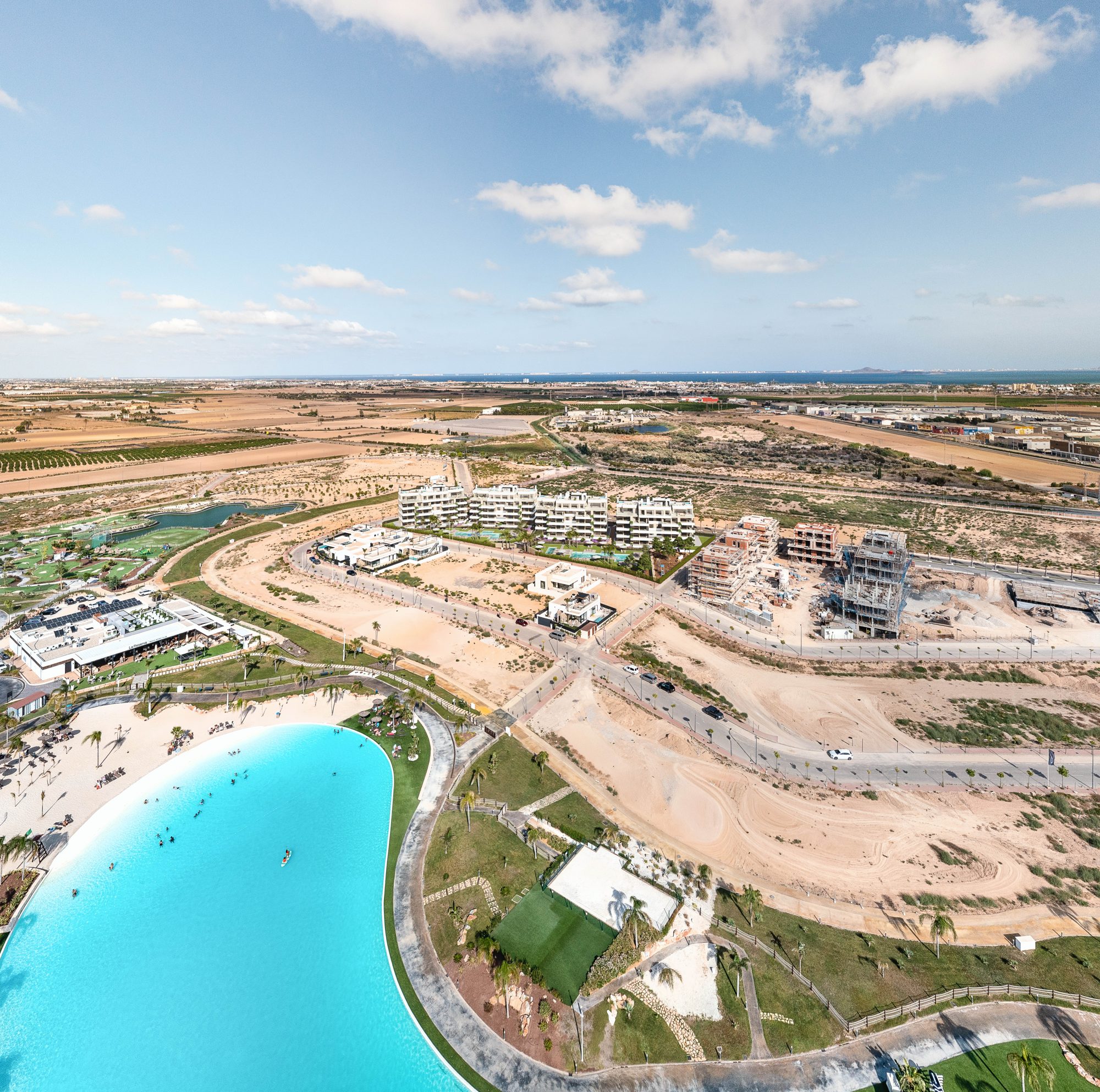 Aerial view of Santa Rosal&iacute;a Resort with the Crystal Lagoon