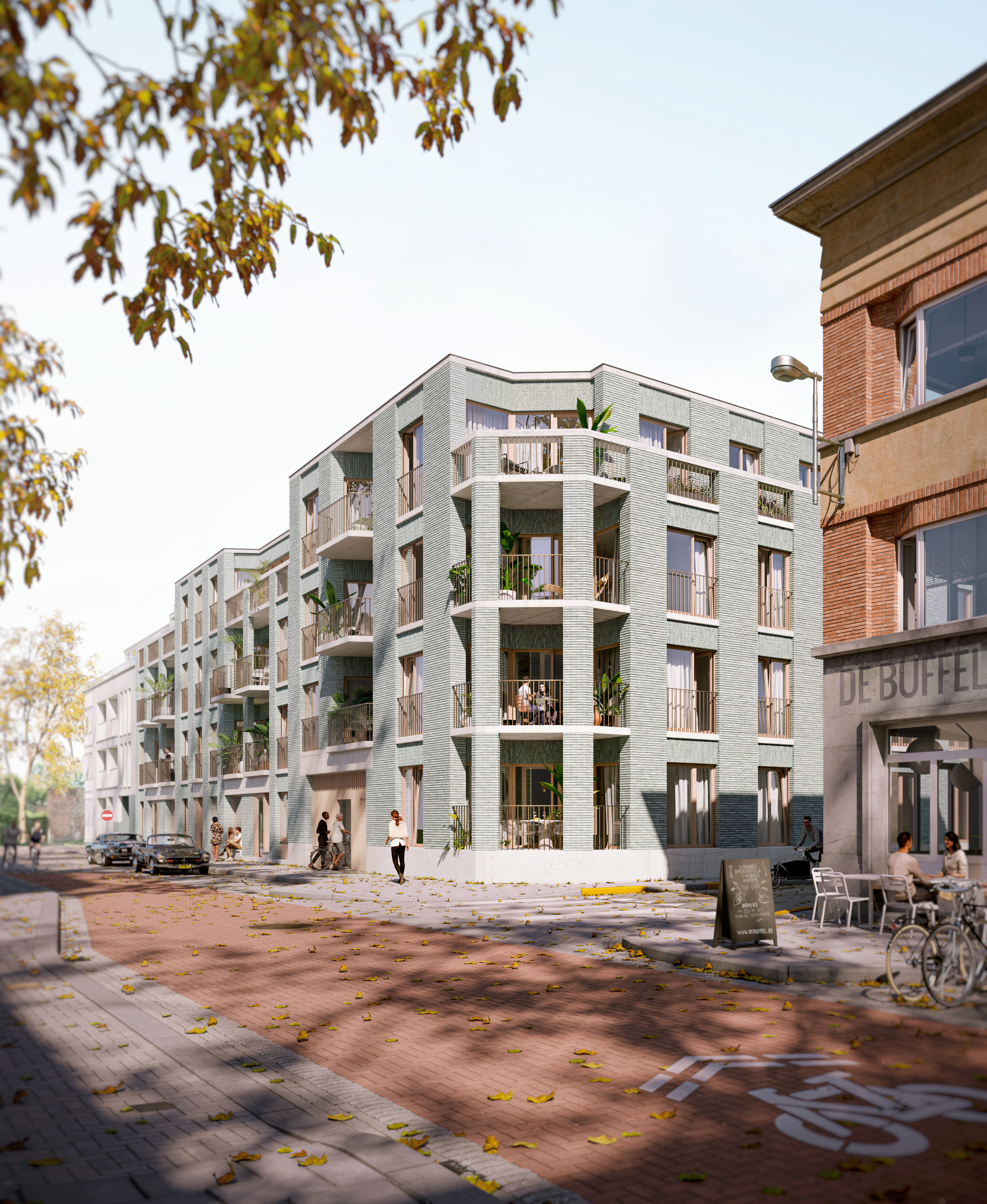 Ravelijn aan de Gandastraat in Gent