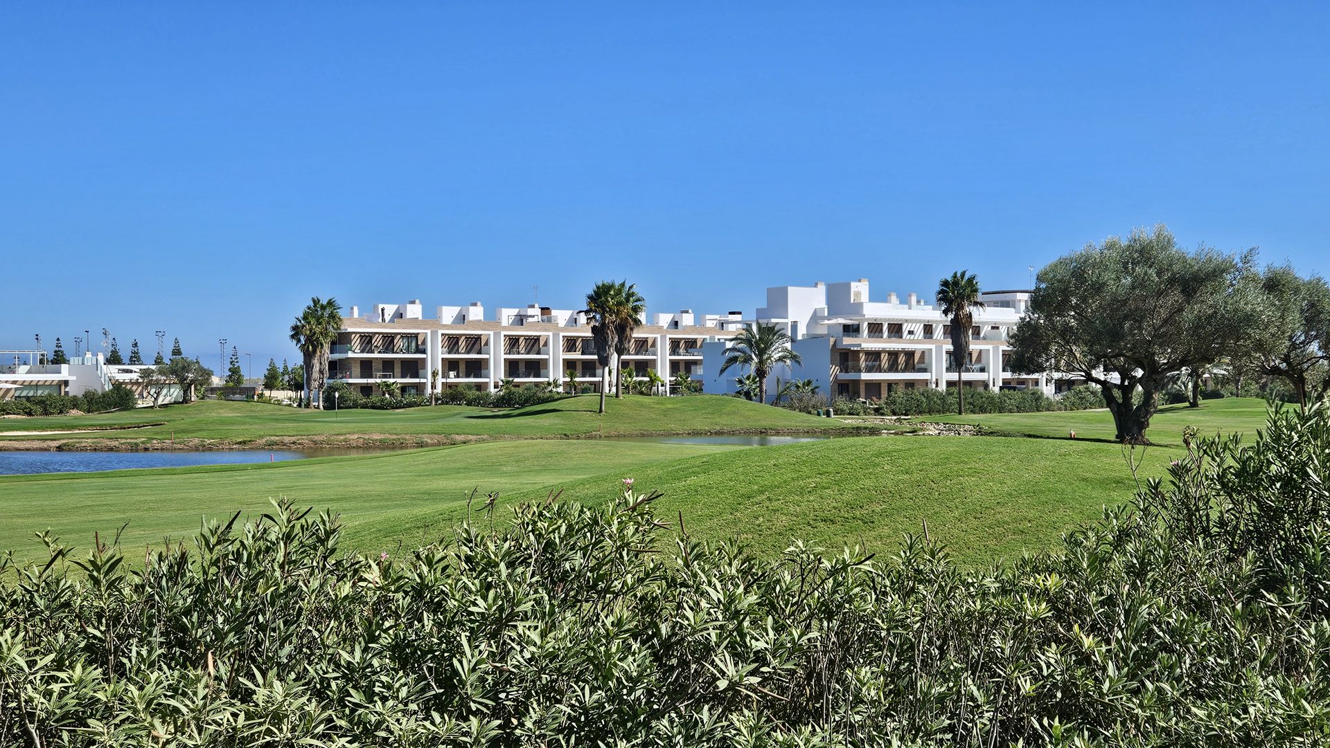 The apartments as seen from the golf course