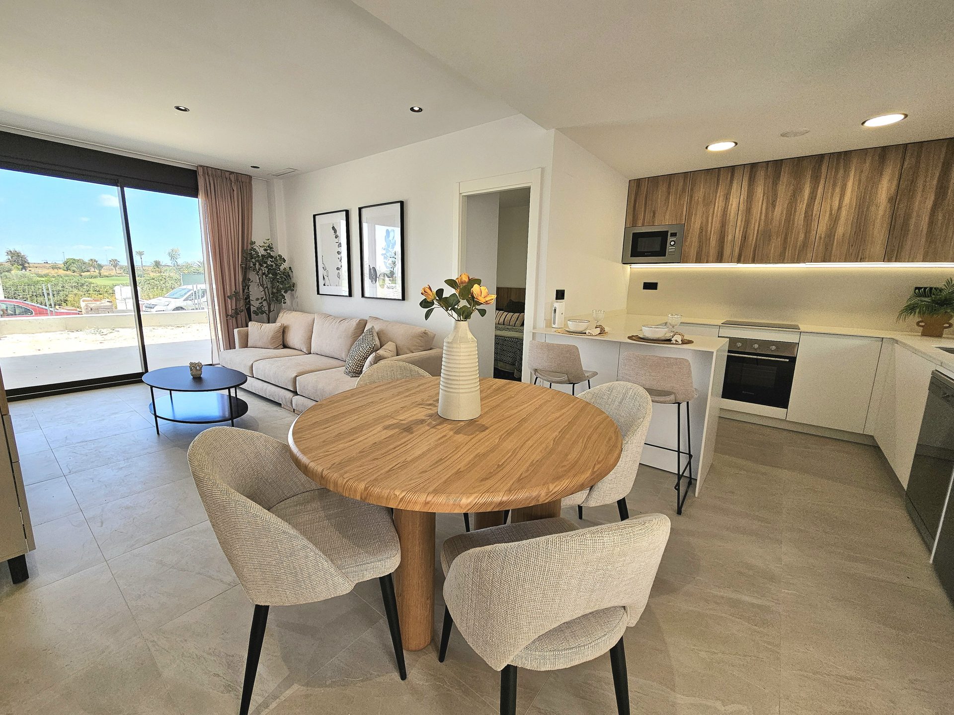 Living area with outside view