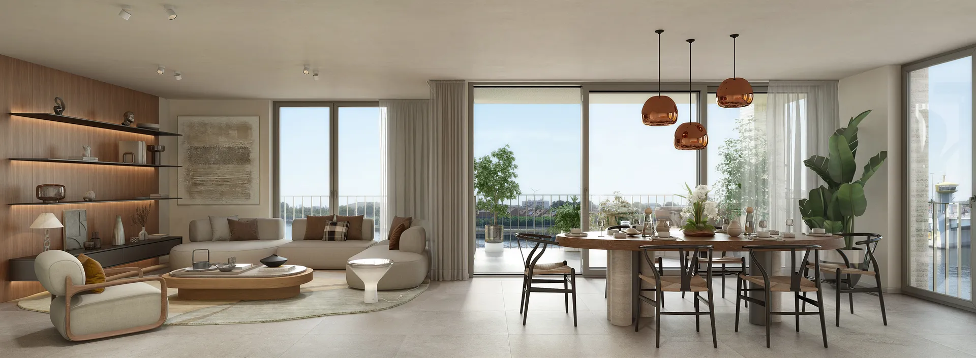 Penthouse met ruim terras in Residentie Waterkant