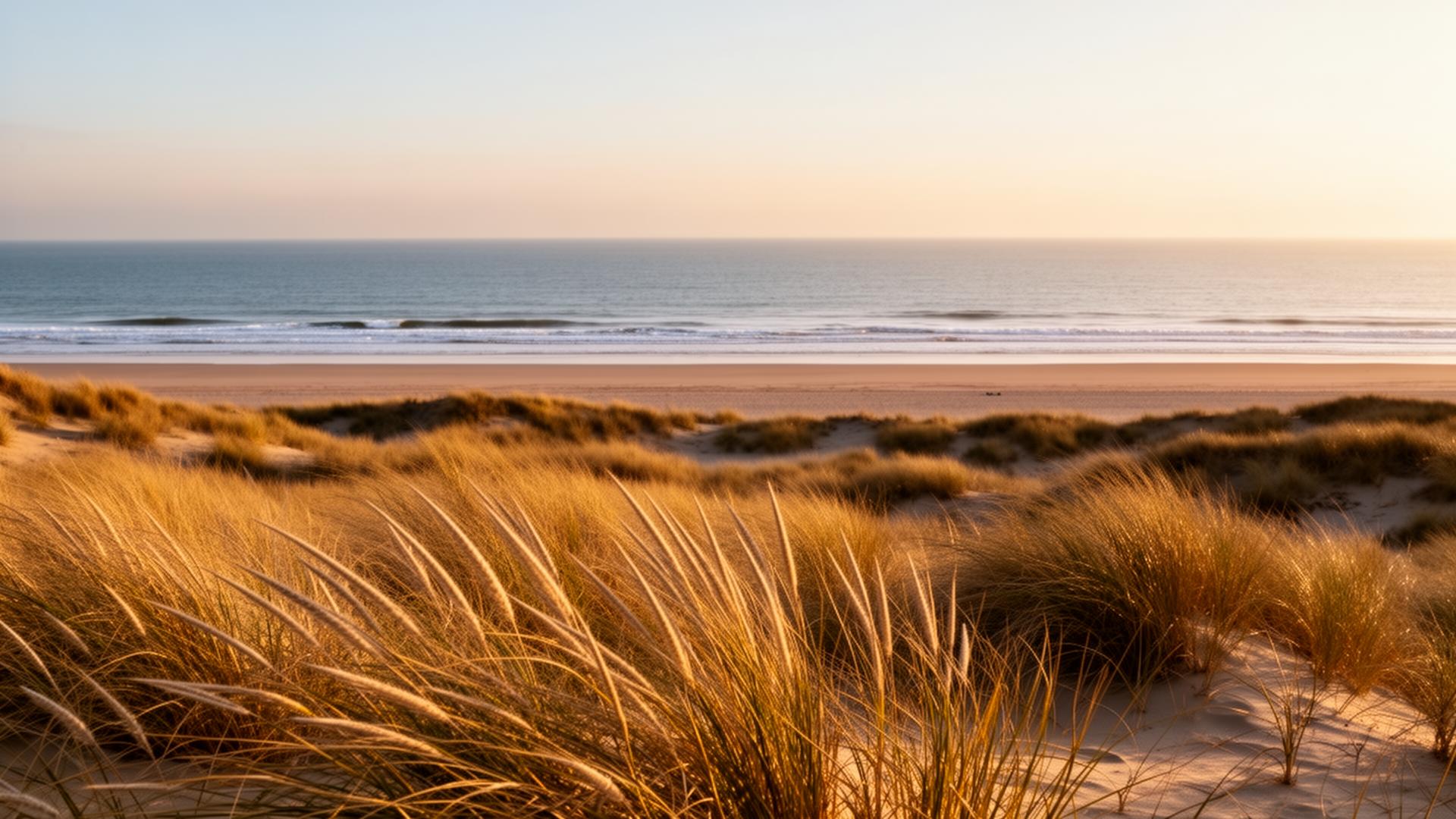 Duinen aan de Belgische kust in Oostende