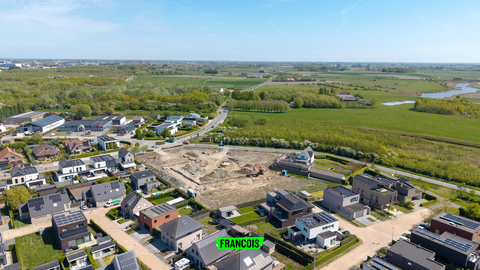 Luchtfoto bouwsite Kolgansstraat 17 — Oostende