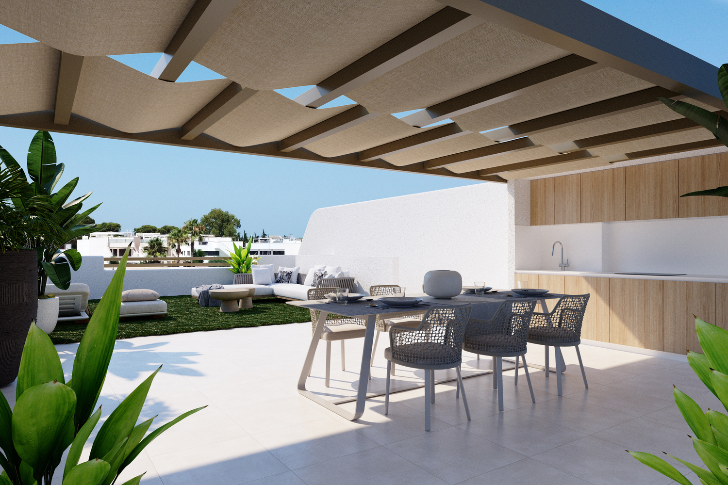 Solarium met pergola