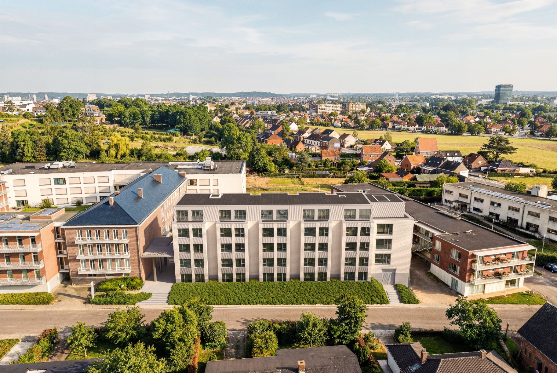 Vogelzang luchtfoto naast Campus Gasthuisberg Leuven