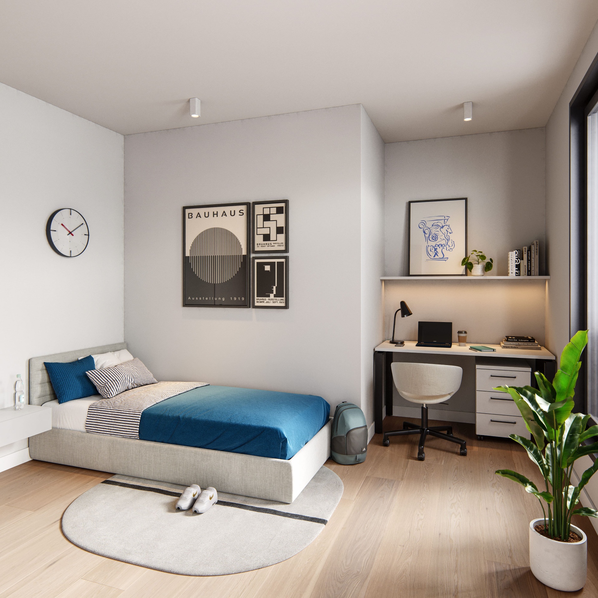 Studentenkamer Bauhaus stijl Vogelzang