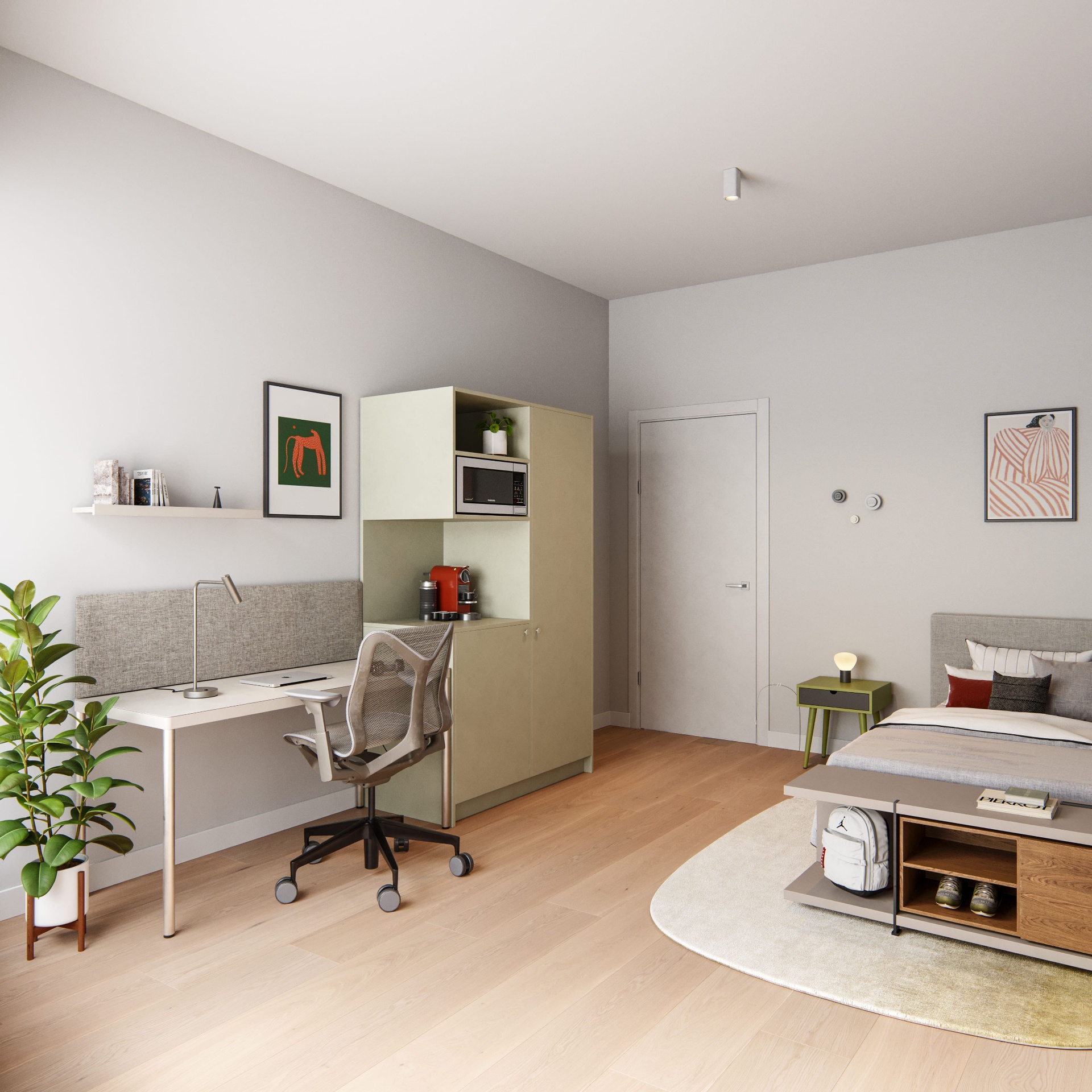 Studentenkamer met kitchenette Vogelzang