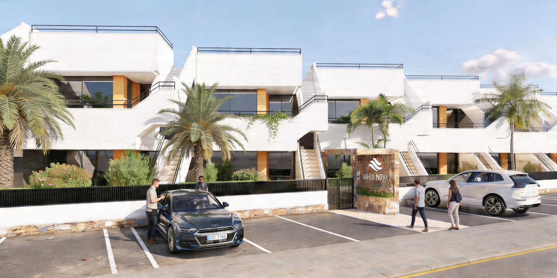 Bahia Nova 2 — entrance with parking and landscaping