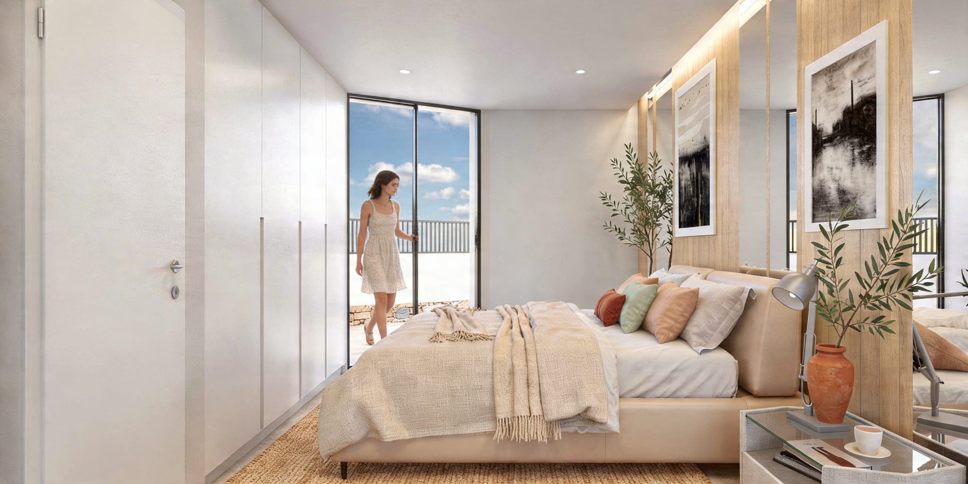 Master bedroom with terrace