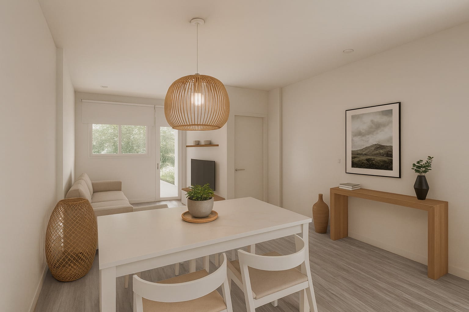 Second living area with dining and lounge zones