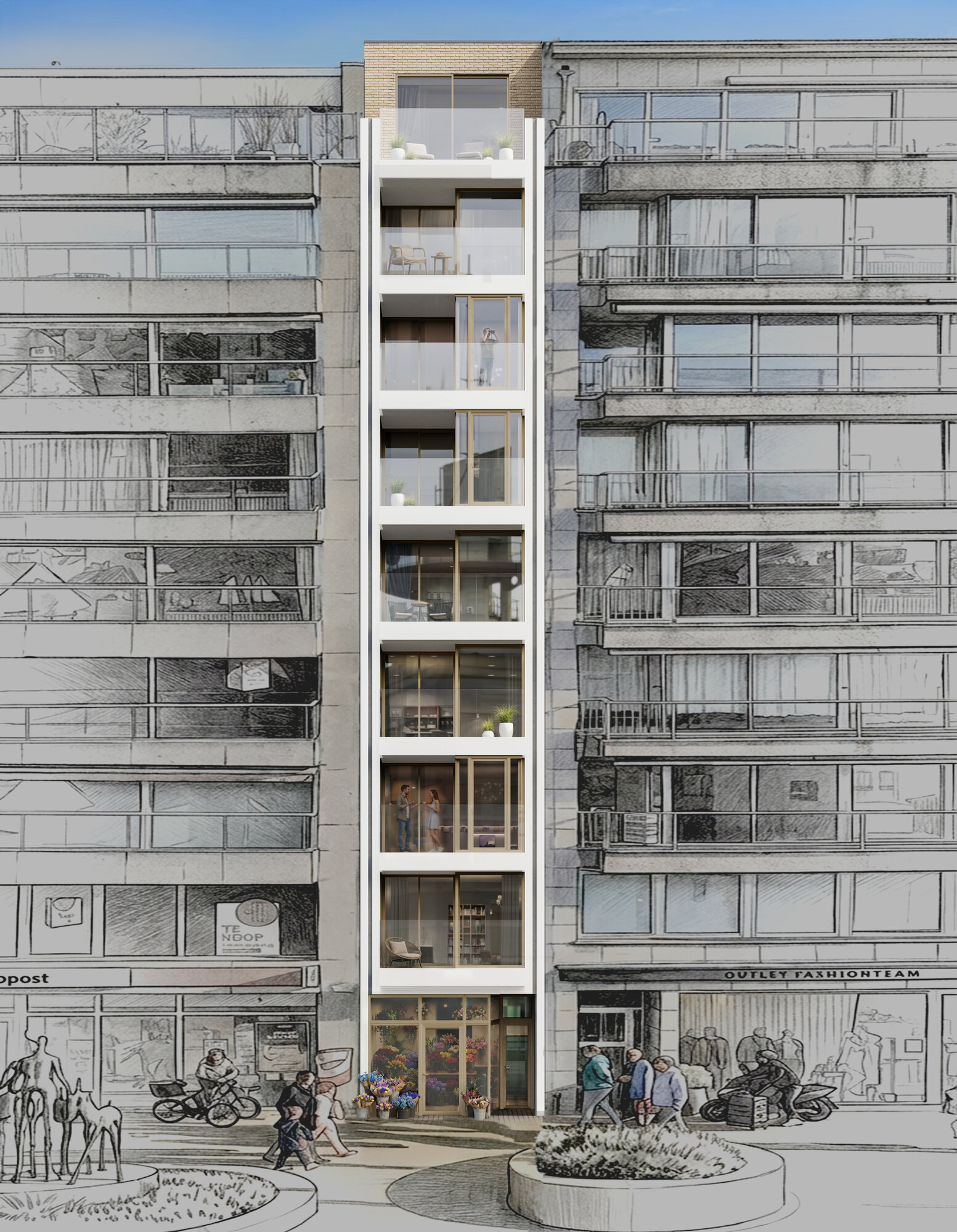 Vue extérieure Résidence Aurélie à De Panne