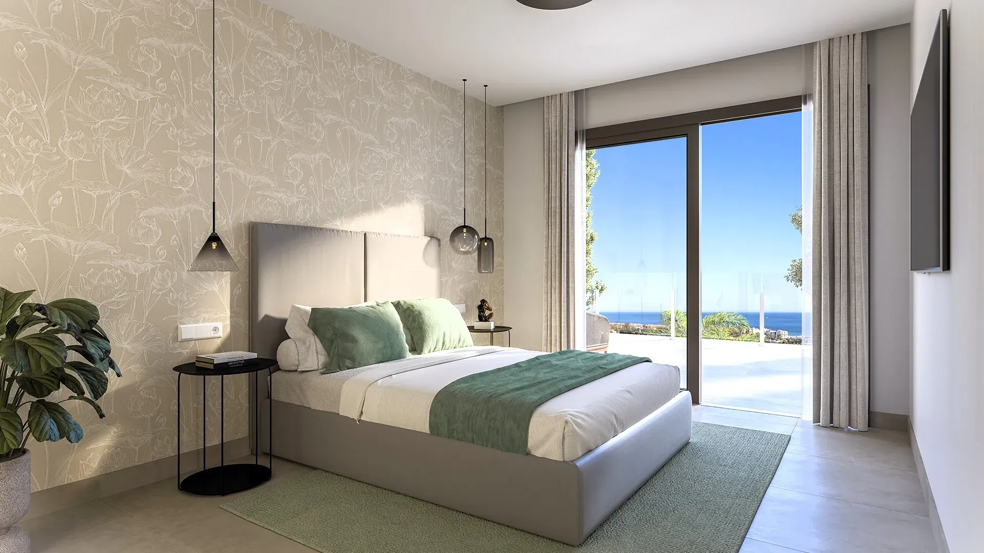 Slaapkamer met zeezicht — Marine Hills Estepona