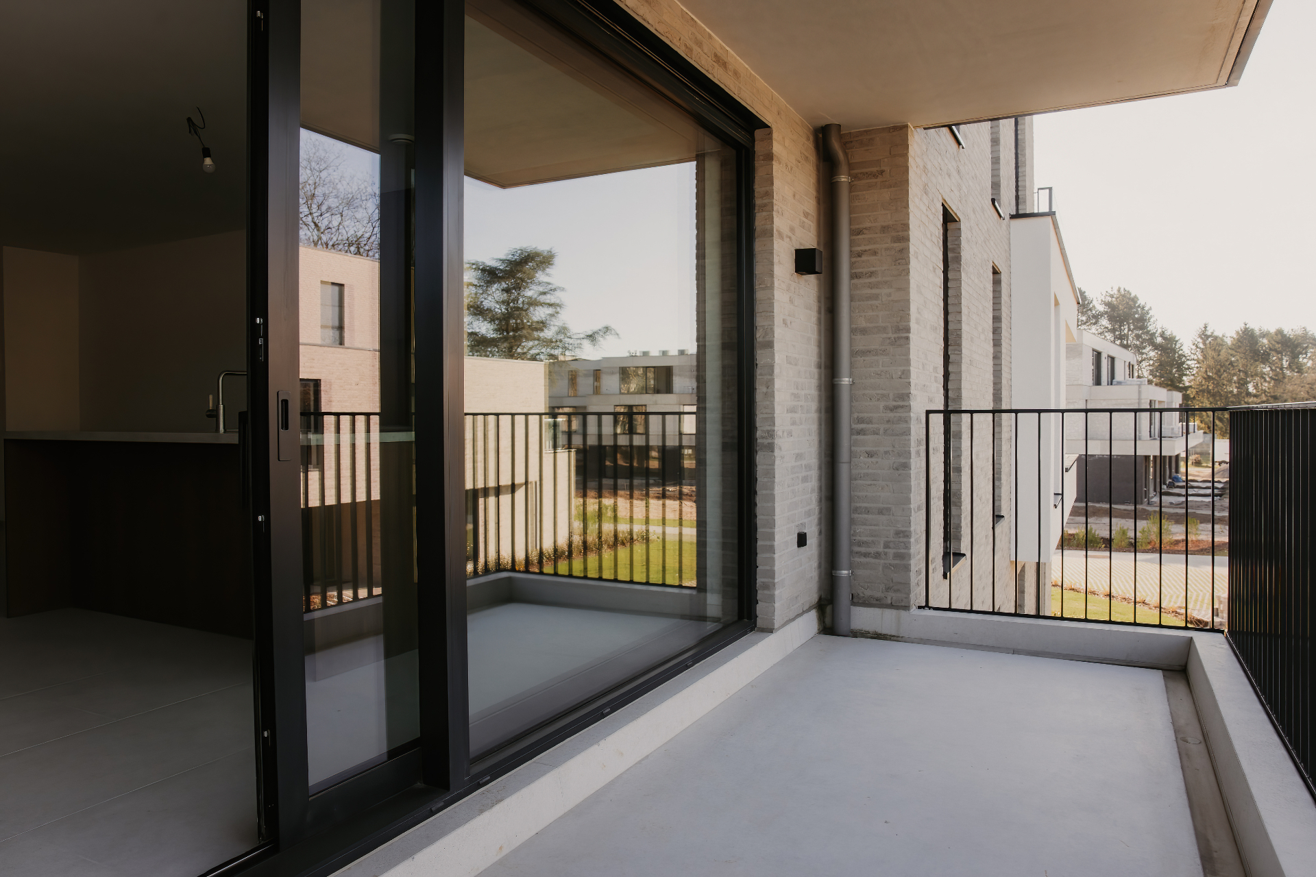 Privaat terras met zicht op de residentie