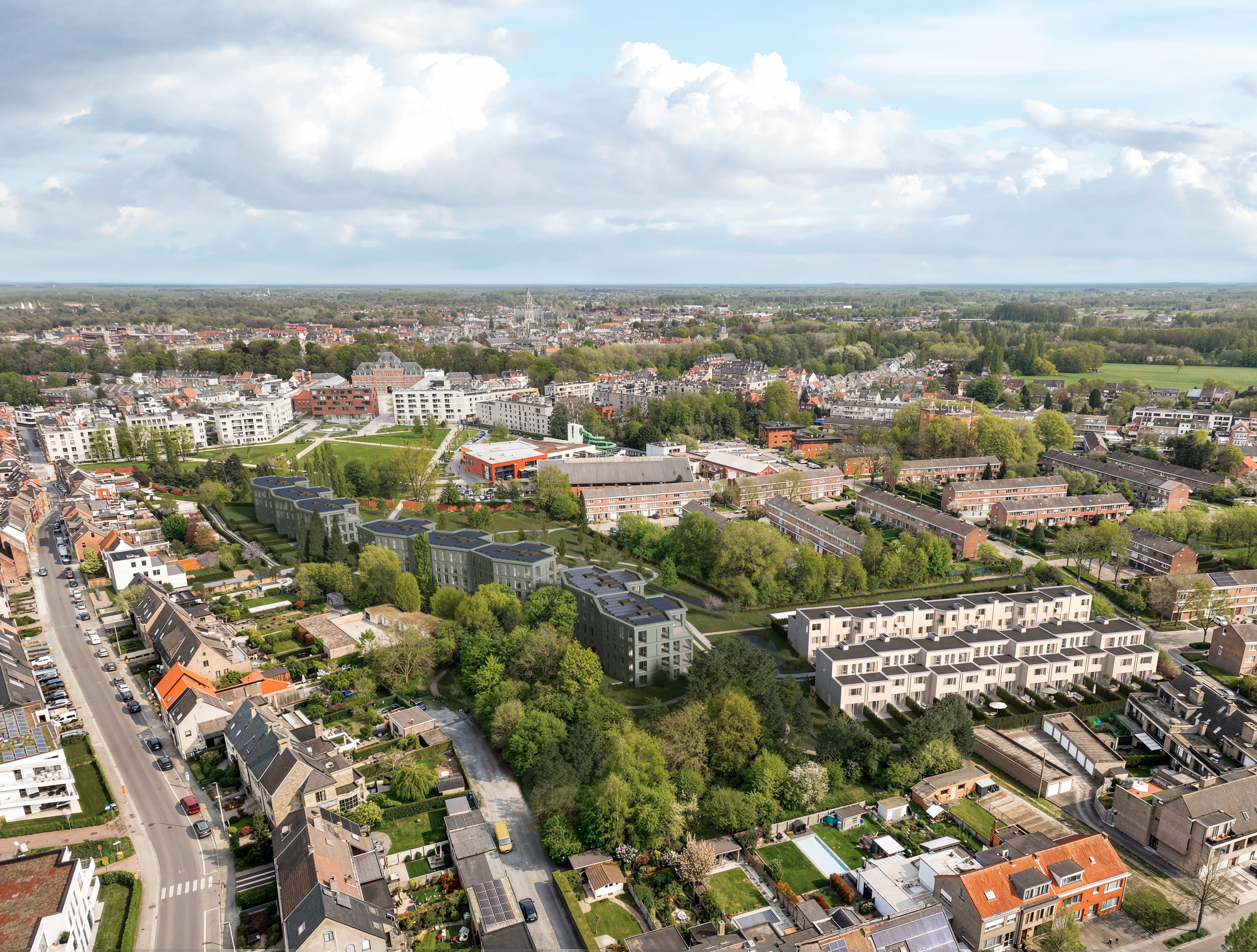Luchtfoto van het parkdomein