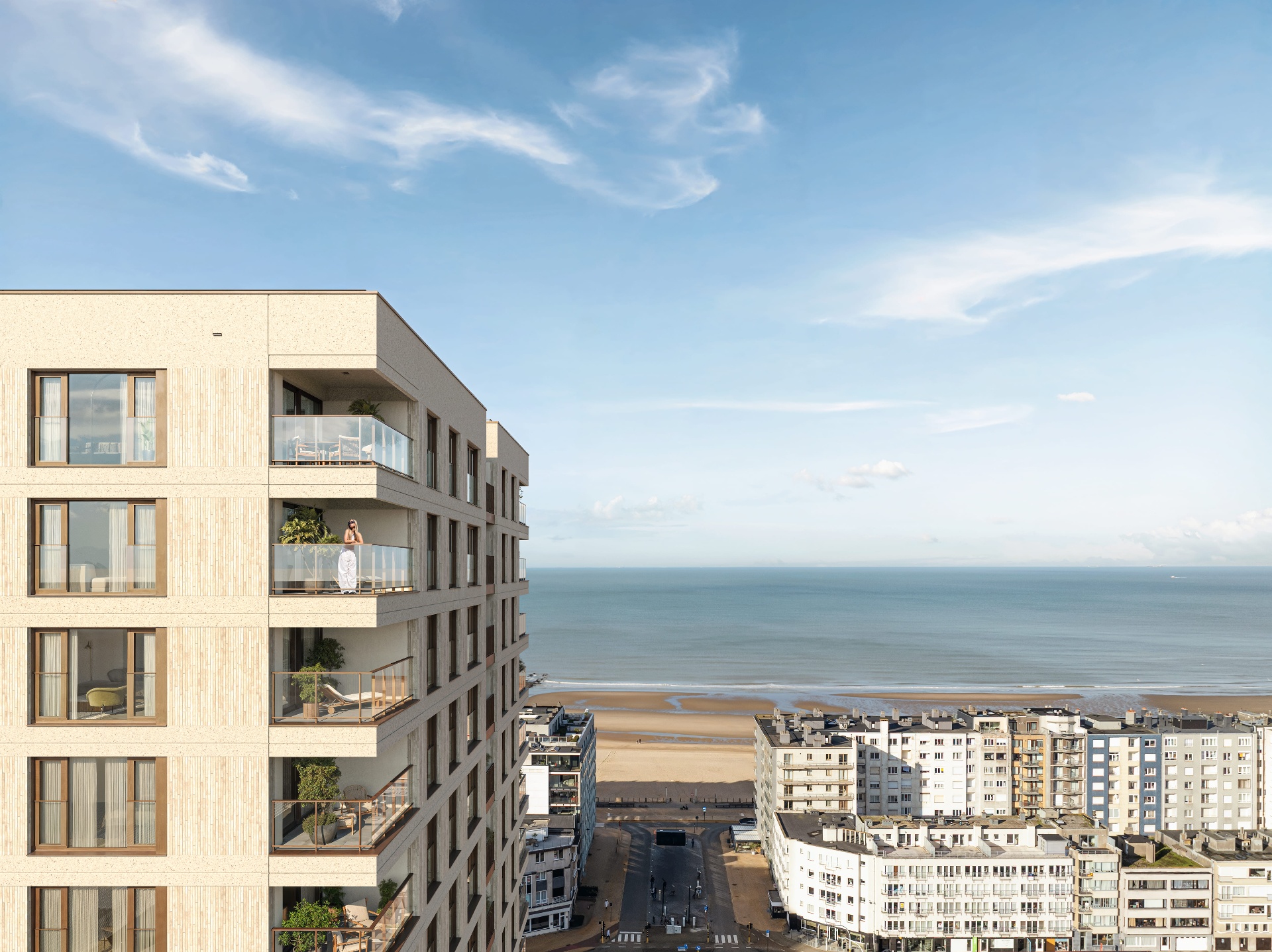 O'Sea Oostende — appartementen met balkons en direct zicht op het strand en de zee