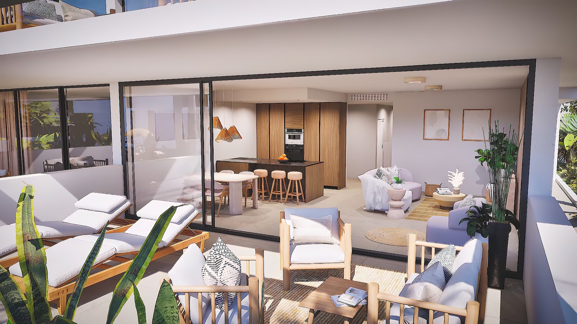 Modern interieur appartement Spanje