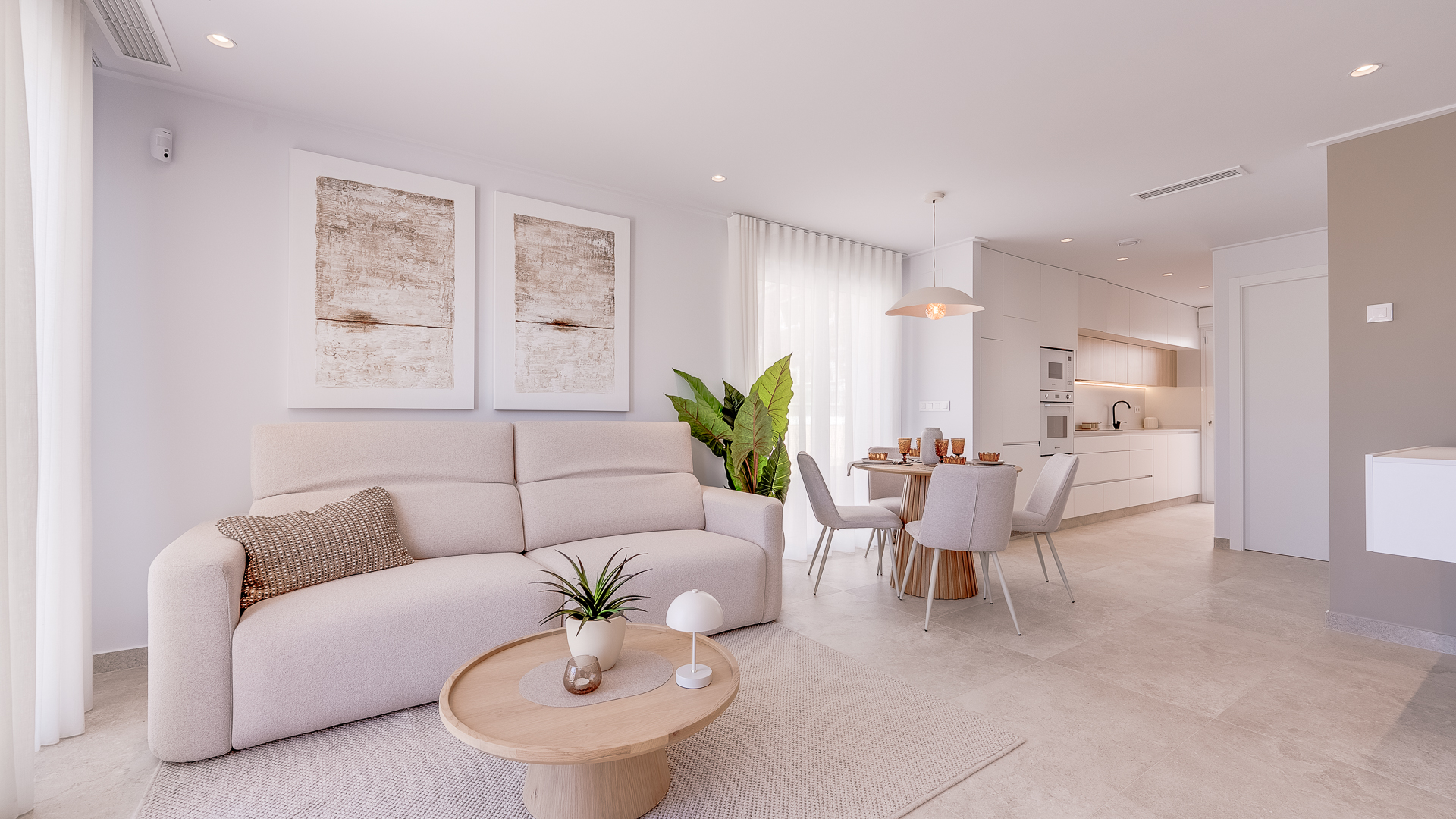 Bright open-plan living spaces