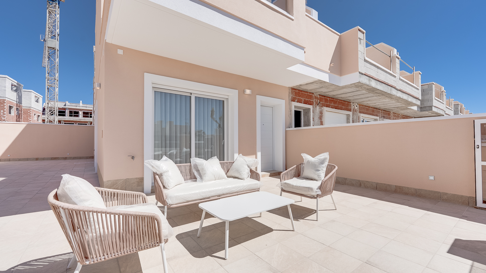 Large terraces and outdoor areas