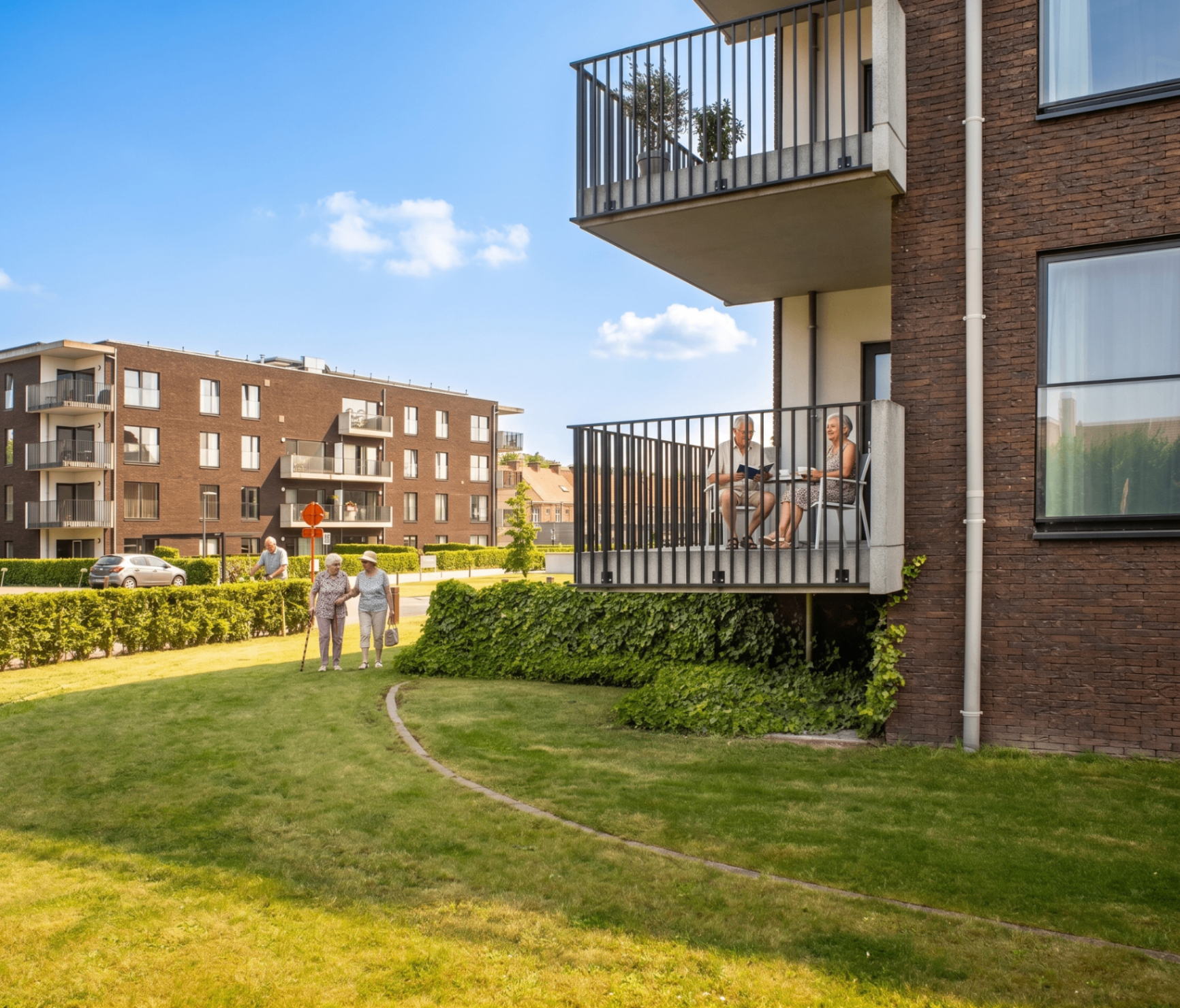 Rustige tuin en terrassen aan Residentie Keizerhof
